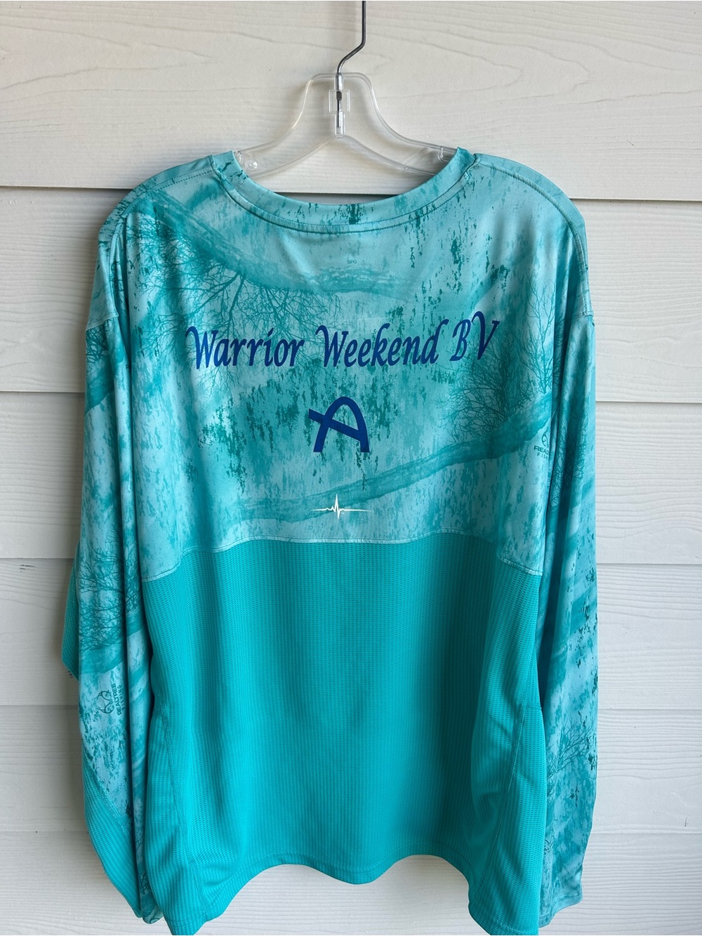 Habit Men’s Long-Sleeve Performance Tee in Aqua Teal - Picture 6 of 6